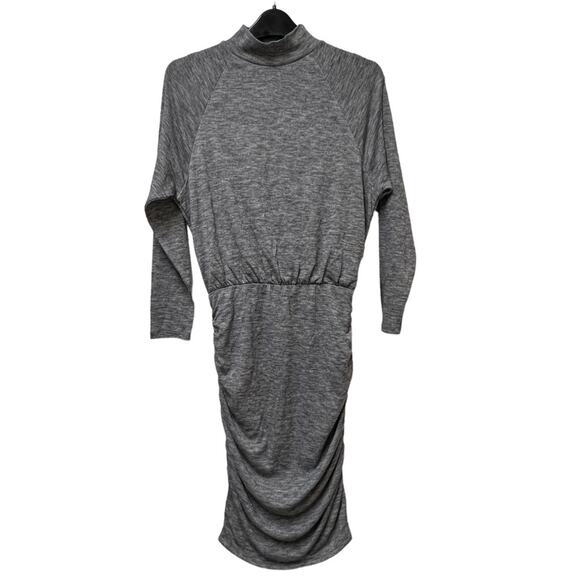 Express Mock Neck Long Sleeve Ruched Sides Lightweight Sweater Dress Size XS NWT - Picture 1 of 4